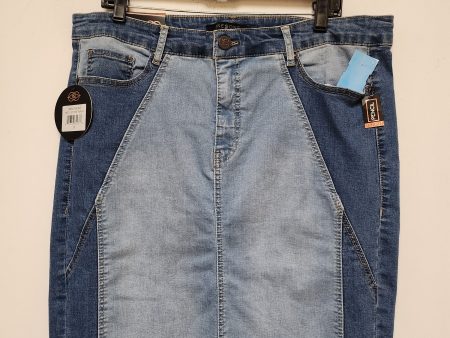 Skirt Midi By One 5 One In Blue Denim, Size: 20 For Cheap