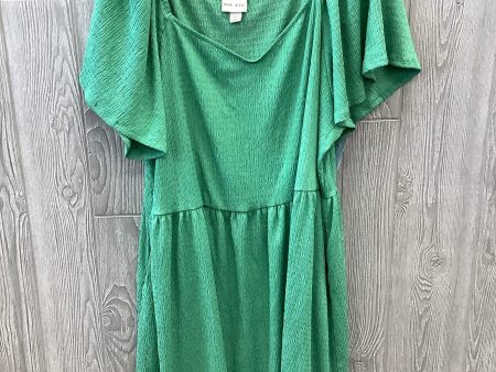 Dress Casual Midi By Ava & Viv In Green, Size: 3x Fashion