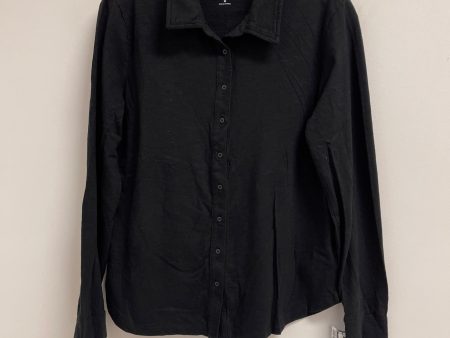 Blouse Long Sleeve By Gap In Black, Size: M Online Hot Sale