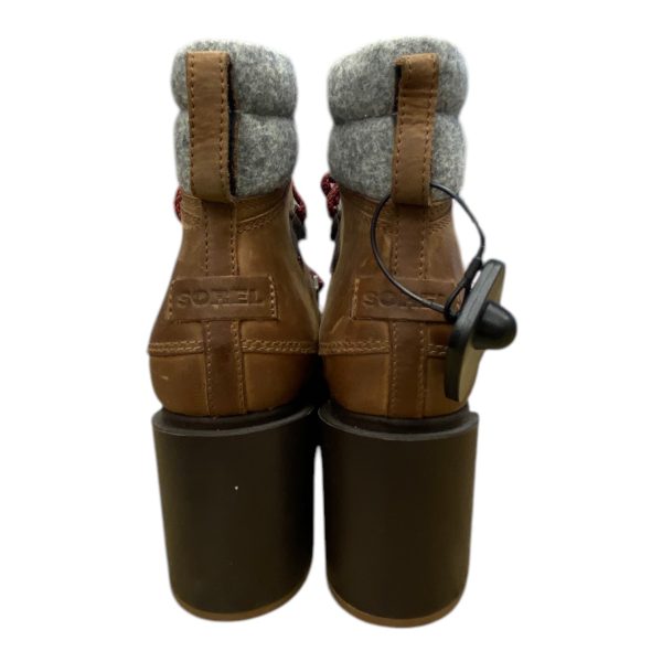 Boots Ankle Heels By Sorel In Brown & Grey, Size: 10 Online Hot Sale