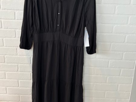 Dress Casual Midi By 89th And Madison In Black, Size: Xl Supply