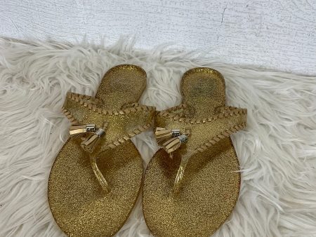 Sandals Flip Flops By Jack Rogers In Gold, Size: 9 Cheap