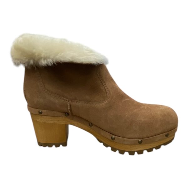 Boots Ankle Heels By Ugg In Brown, Size: 10 on Sale