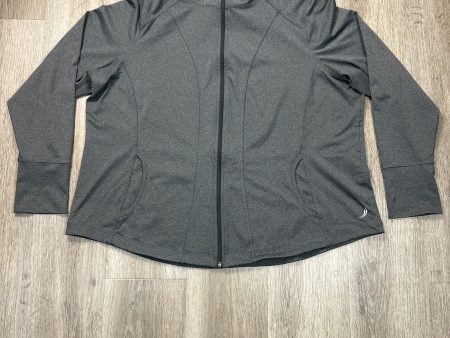 Athletic Jacket By Exertek In Grey, Size: 3x For Cheap