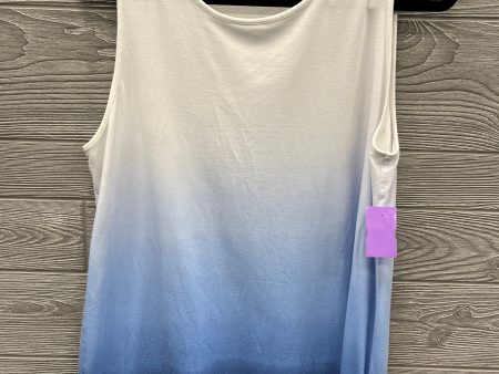 Tunic Sleeveless By Liz Claiborne In Blue & White, Size: L For Sale