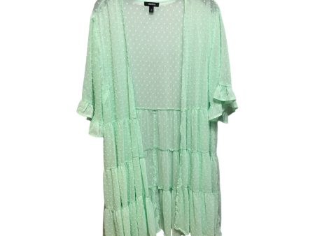 Tiered Short Sleeve Kimono By Torrid In Green, Size: 2 Hot on Sale