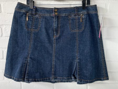 Skirt Mini & Short By Bandolino In Blue Denim, Size: 16 Fashion