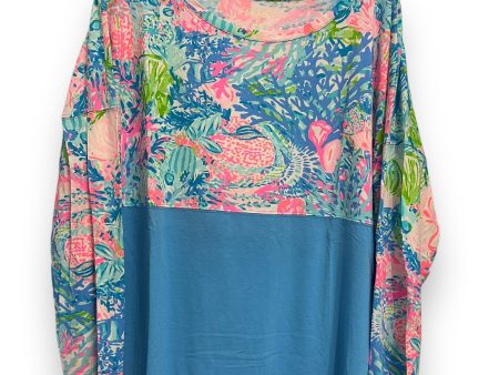 Top Long Sleeve Designer By Lilly Pulitzer In Blue & Pink, Size: Xl Fashion