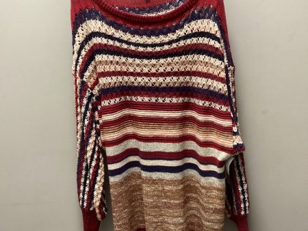 Sweater By Umgee In Blue & Red, Size: L Supply