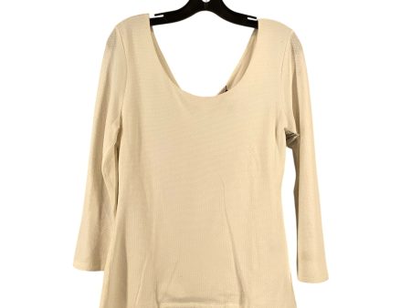 Top 3 4 Sleeve By White House Black Market In Cream, Size: M For Cheap