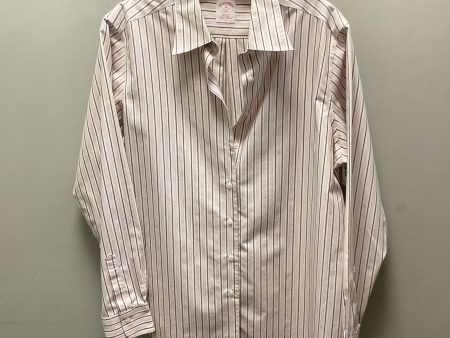 Blouse Long Sleeve By Brooks Brothers In Pink, Size: L Cheap