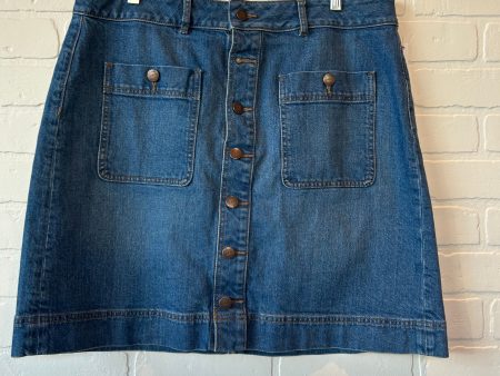 Skirt Mini & Short By Loft In Blue Denim, Size: 14 For Discount