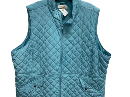 Vest Puffer & Quilted By Talbots In Aqua, Size: 3x Online Hot Sale