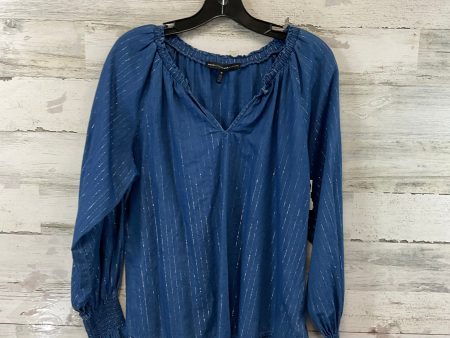 Top Long Sleeve By White House Black Market In Blue, Size: M Hot on Sale