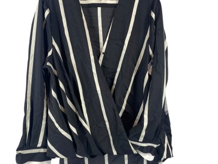 Top Long Sleeve By Vince Camuto In Black & White, Size: L Discount