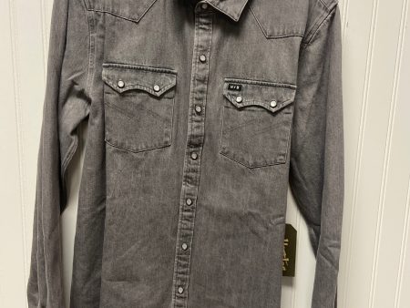 Jacket Denim By Clothes Mentor In Grey, Size: M For Sale