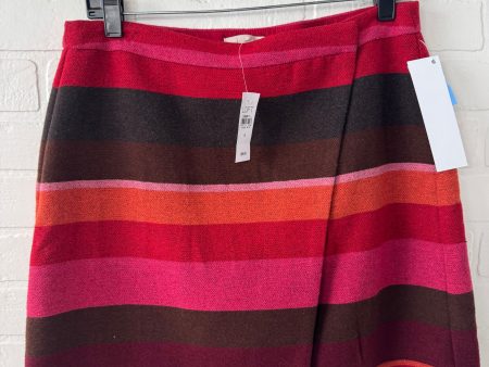 Skirt Mini & Short By Loft In Striped Pattern, Size: 8 For Cheap