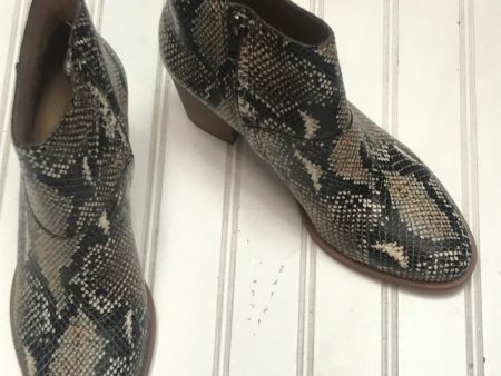 Boots Ankle Heels By Madewell In Snakeskin Print, Size: 5.5 Online Sale