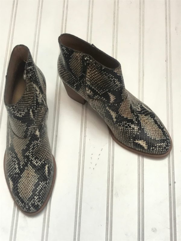 Boots Ankle Heels By Madewell In Snakeskin Print, Size: 5.5 Online Sale