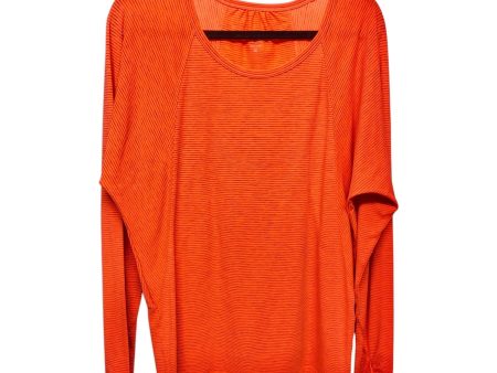 Athletic Top Long Sleeve Crewneck By Athleta In Orange, Size: M Discount