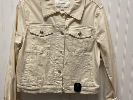 Jacket Denim By Clothes Mentor In Cream, Size: M Supply