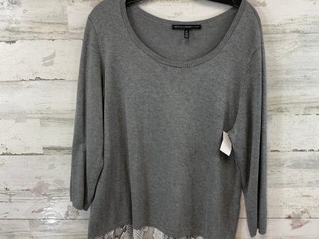 Top Long Sleeve By White House Black Market In Grey, Size: Xl Cheap