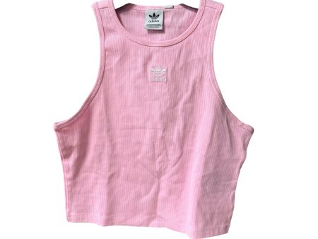 Athletic Tank Top By Adidas In Pink, Size: L For Discount