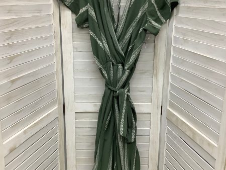 Jumpsuit By Charlotte Russe In Green & White, Size: L Online Hot Sale