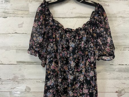 Blouse Short Sleeve By Cece In Black, Size: 3x Online Sale