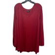 V- Neck Swing Top Long Sleeve By Lane Bryant In Red, Size: 18 For Sale