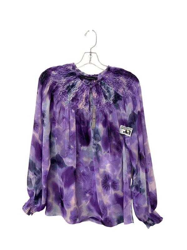 Top Long Sleeve By White House Black Market In Purple, Size: S Online