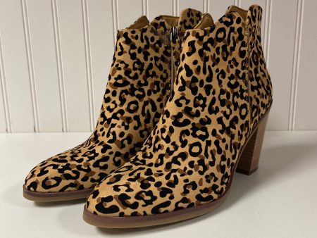 Boots Ankle Heels By Maurices In Animal Print, Size: 9 Fashion