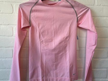 Athletic Top Long Sleeve Crewneck By Nike In Pink, Size: L on Sale