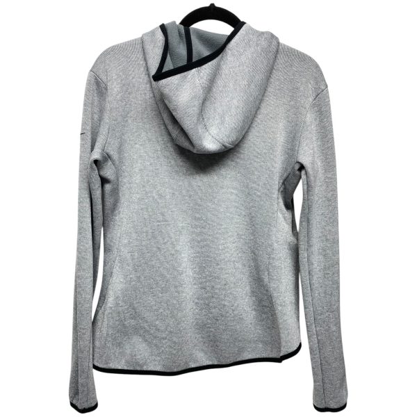 Athletic Top Long Sleeve Hoodie By Nike In Grey, Size: M Online Sale