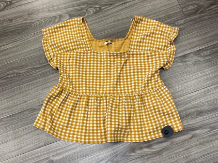 Blouse Short Sleeve By Madewell In Checkered Pattern, Size: Xl Discount