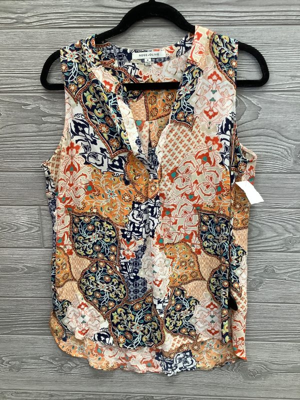 Blouse Sleeveless By Rose And Olive In Multi-colored, Size: M Supply