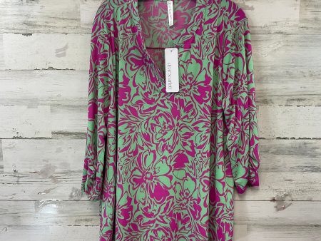 Top 3 4 Sleeve By DEAR SCARLETT  In Green, Size: 2x Supply