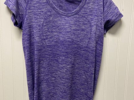 Athletic Top Short Sleeve By Lululemon In Purple, Size: M Hot on Sale