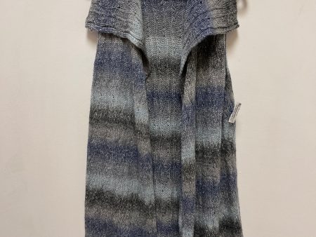 Vest Sweater By Chicos In Blue & Grey, Size: L Cheap