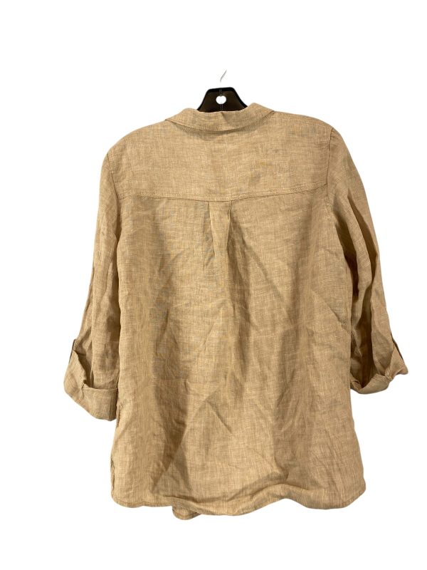 Top 3 4 Sleeve By Tahari By Arthur Levine In Tan, Size: M Supply