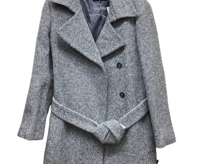 Coat Peacoat By Clothes Mentor In Grey & White, Size: S Online Sale