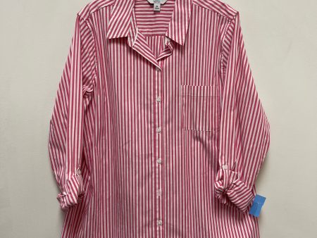 Blouse Long Sleeve By Croft And Barrow In Striped Pattern, Size: 2x Online now