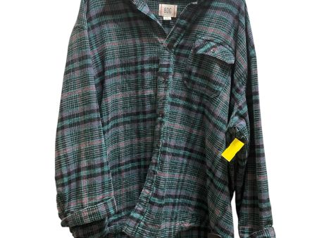 Top Long Sleeve By Urban Outfitters In Plaid Pattern, Size: L For Sale