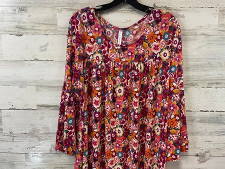 Top 3 4 Sleeve By  DEAR SCARLETT  In Purple, Size: 3x on Sale