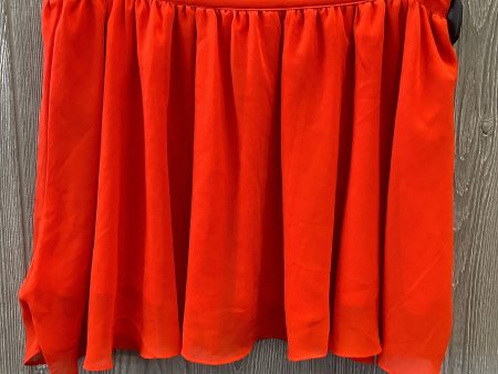 Skirt Midi By Clothes Mentor In Orange, Size: 8 For Sale