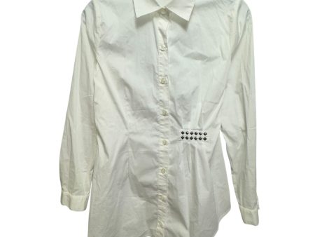 Asymmetric Button Down Shirt By Cabi In White, Size: XS For Discount