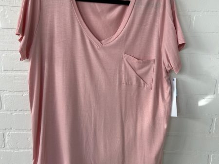 Top Short Sleeve Basic By Clothes Mentor In Pink, Size: Xl on Sale