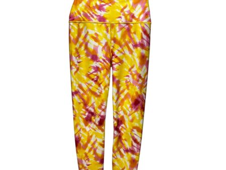 Athletic Leggings By Cmc In Orange & Pink, Size: S For Discount