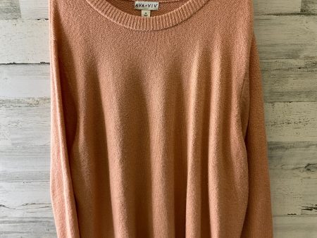 Sweater By Ava & Viv In Peach, Size: 4x Hot on Sale