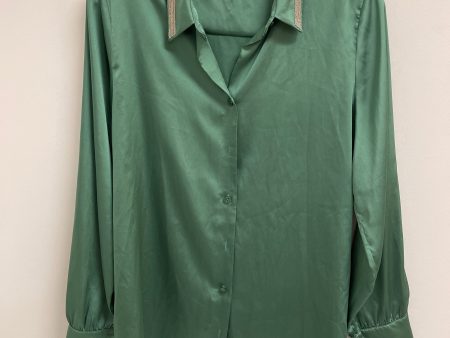 Blouse Long Sleeve By Chicos In Green, Size: M For Cheap